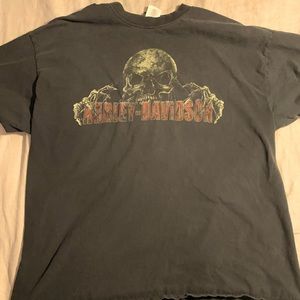 Black vintage Harley-Davison Graphic T-shit